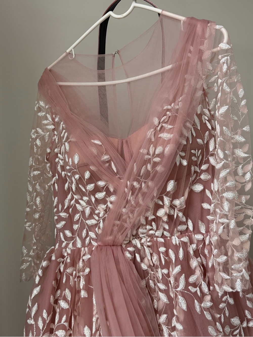 Teuta Matoshi Blush Pink Floral Maxi Gown - Picture 3 of 13